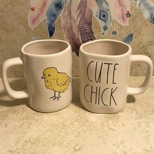 Rae Dunn Set of 2 CUTE CHICK Easter Mugs